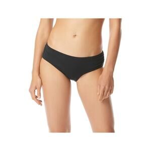 MICHAEL MICHAEL KORS Women's Shirred Bikini Bottoms Black Size Large NWT